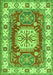 Geometric Green Traditional Rug, tr737grn