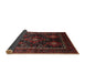 Sideview of Traditional Reddish Brown Persian Rug, tr738