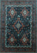 Machine Washable Persian Light Blue Traditional Rug, wshtr738lblu