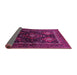 Sideview of Persian Pink Traditional Rug, tr738pnk