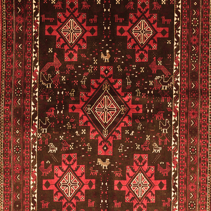 Serging Thickness of Machine Washable Persian Orange Traditional Area Rugs, wshtr738org