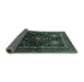 Sideview of Persian Turquoise Traditional Rug, tr738turq
