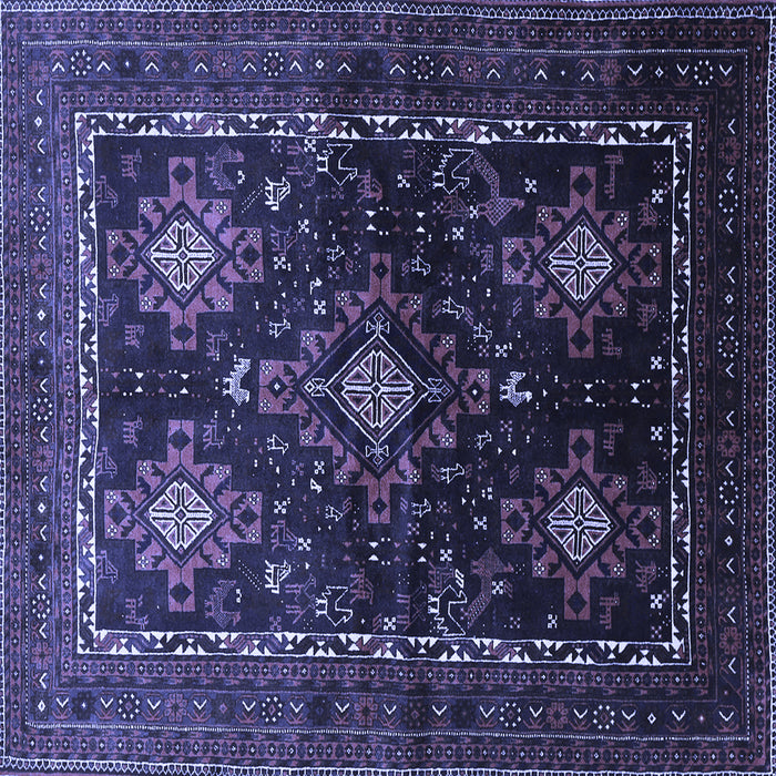Square Persian Blue Traditional Rug, tr738blu