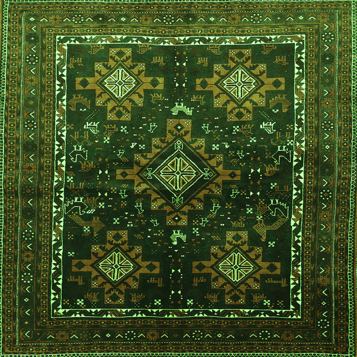 Serging Thickness of Persian Green Traditional Rug, tr738grn