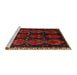 Sideview of Machine Washable Traditional Sepia Brown Rug, wshtr739