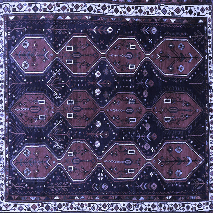 Square Persian Blue Traditional Rug, tr739blu