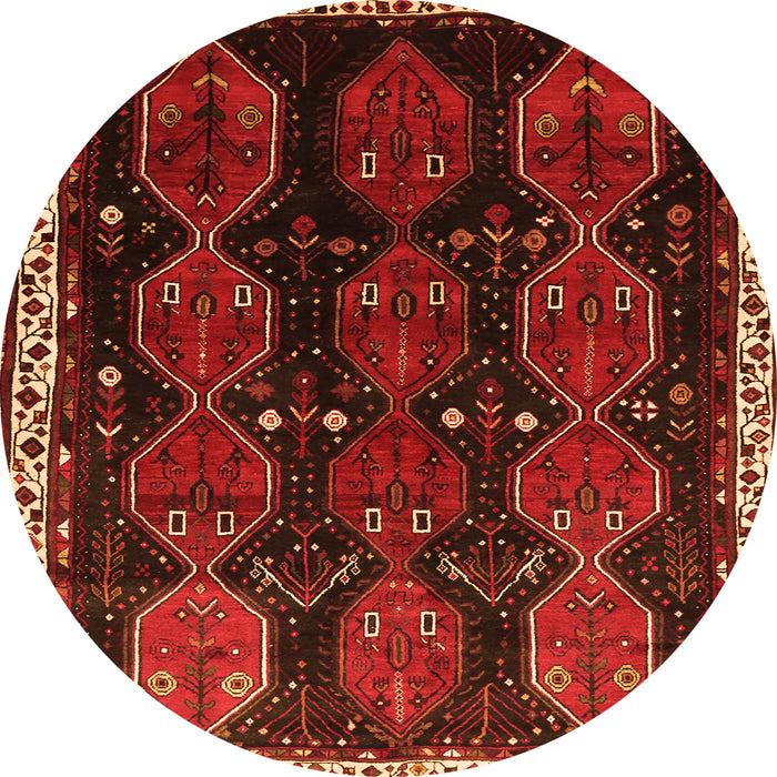 Square Persian Orange Traditional Rug, tr739org