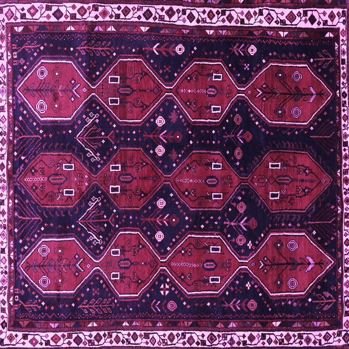 Square Persian Purple Traditional Rug, tr739pur