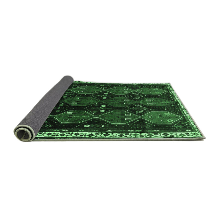 Sideview of Persian Emerald Green Traditional Rug, tr739emgrn