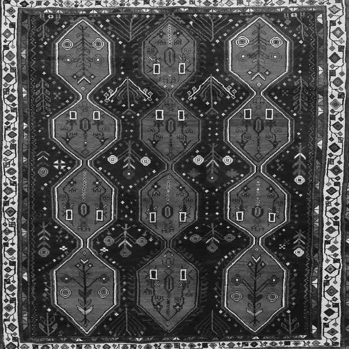 Serging Thickness of Persian Gray Traditional Rug, tr739gry