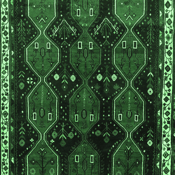 Machine Washable Persian Emerald Green Traditional Area Rugs, wshtr739emgrn