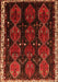 Serging Thickness of Machine Washable Persian Orange Traditional Area Rugs, wshtr739org