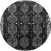 Square Persian Gray Traditional Rug, tr739gry