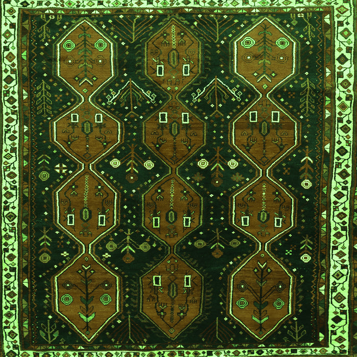 Serging Thickness of Persian Green Traditional Rug, tr739grn