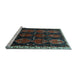 Sideview of Machine Washable Persian Light Blue Traditional Rug, wshtr739lblu