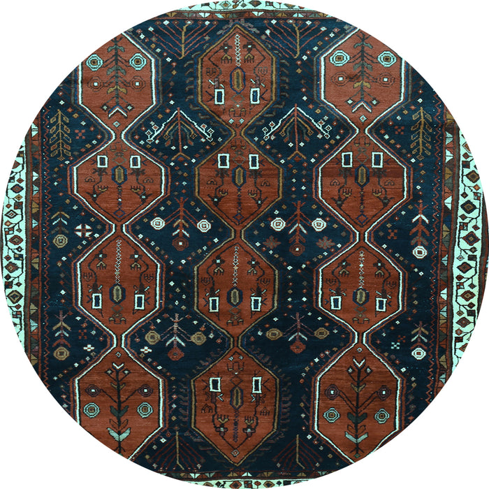 Round Persian Light Blue Traditional Rug, tr739lblu