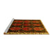 Sideview of Machine Washable Persian Yellow Traditional Rug, wshtr739yw