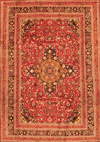 Medallion Orange Traditional Rug, tr73org