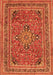 Medallion Orange Traditional Rug, tr73org