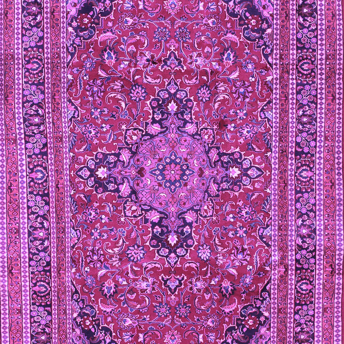 Machine Washable Medallion Purple Traditional Area Rugs, wshtr73pur