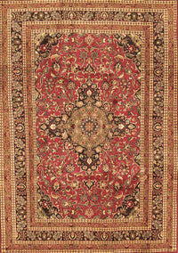 Medallion Brown Traditional Rug, tr73brn