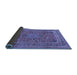 Sideview of Medallion Blue Traditional Rug, tr73blu