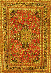 Medallion Yellow Traditional Rug, tr73yw