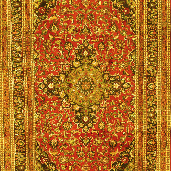 Medallion Yellow Traditional Rug, tr73yw