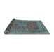 Sideview of Medallion Light Blue Traditional Rug, tr73lblu