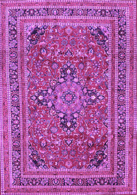 Medallion Purple Traditional Rug, tr73pur