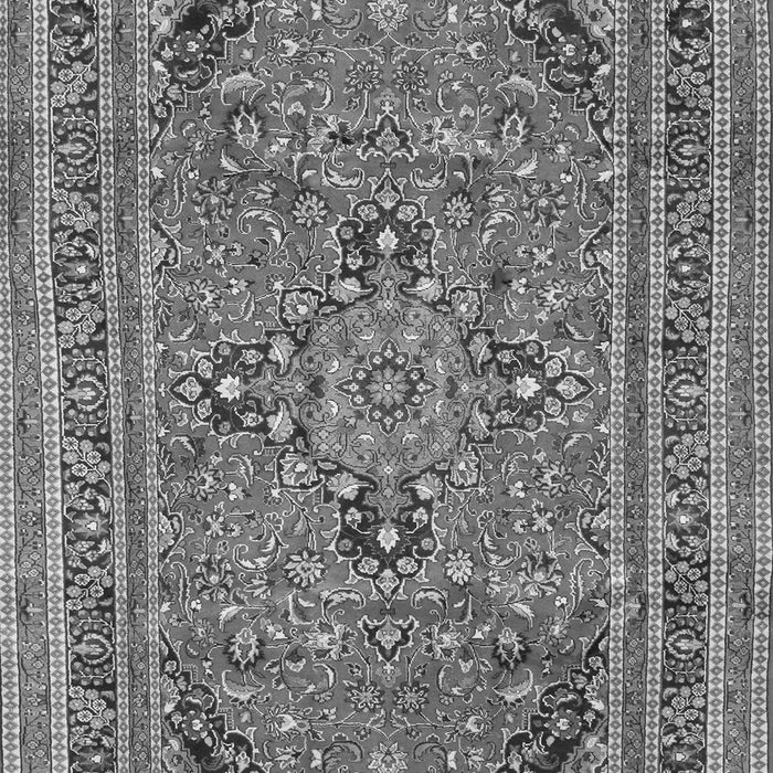 Serging Thickness of Machine Washable Medallion Gray Traditional Rug, wshtr73gry