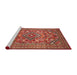 Sideview of Machine Washable Traditional Peru Brown Rug, wshtr74