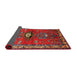 Sideview of Traditional Dark Almond Brown Persian Rug, tr740