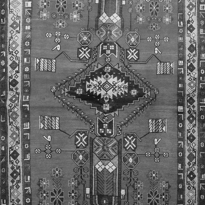 Serging Thickness of Machine Washable Persian Gray Traditional Rug, wshtr740gry