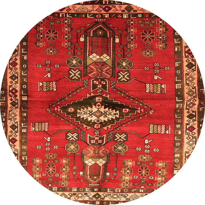 Square Persian Orange Traditional Rug, tr740org