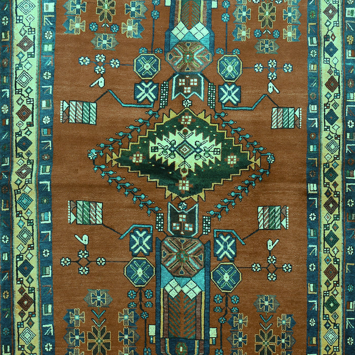 Machine Washable Persian Turquoise Traditional Area Rugs, wshtr740turq