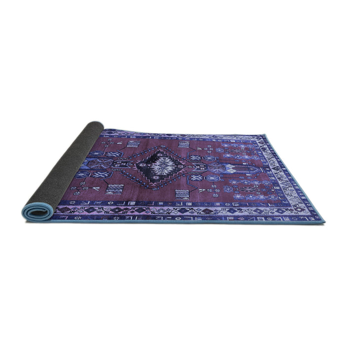 Sideview of Persian Blue Traditional Rug, tr740blu