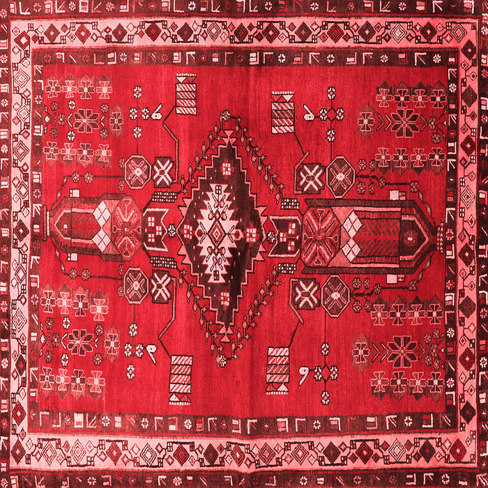 Machine Washable Persian Red Traditional Rug, wshtr740red
