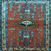 Square Persian Light Blue Traditional Rug, tr740lblu