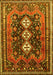 Machine Washable Persian Yellow Traditional Rug, wshtr741yw