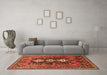 Machine Washable Persian Orange Traditional Area Rugs in a Living Room, wshtr741org