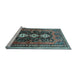 Sideview of Machine Washable Persian Light Blue Traditional Rug, wshtr741lblu