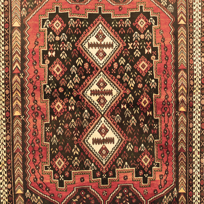 Machine Washable Persian Brown Traditional Rug, wshtr741brn