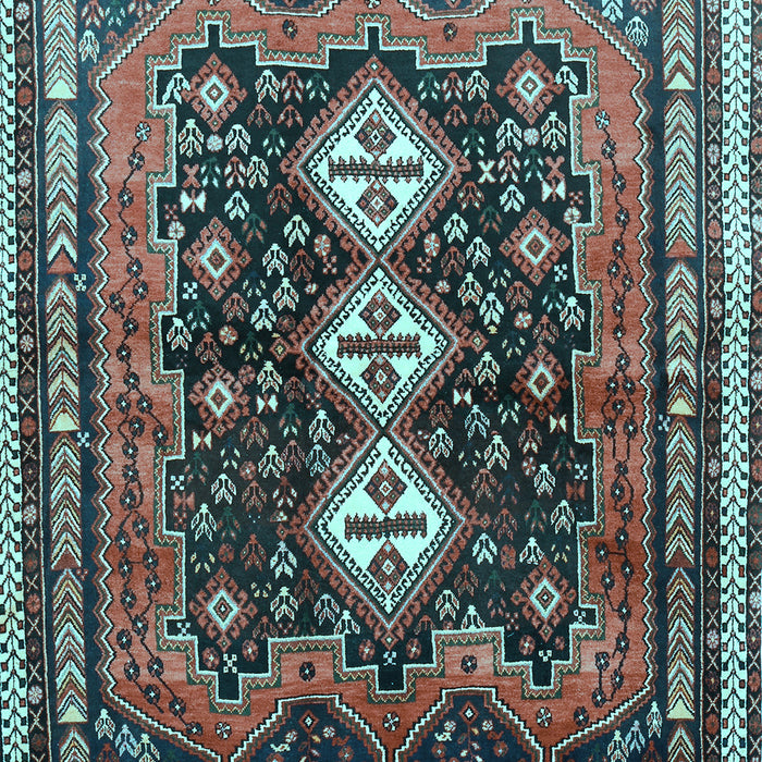Machine Washable Persian Light Blue Traditional Rug, wshtr741lblu