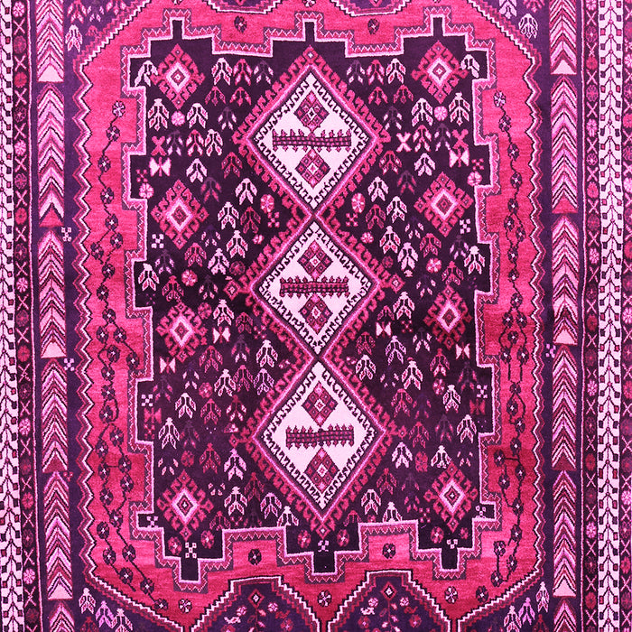 Machine Washable Persian Pink Traditional Rug, wshtr741pnk