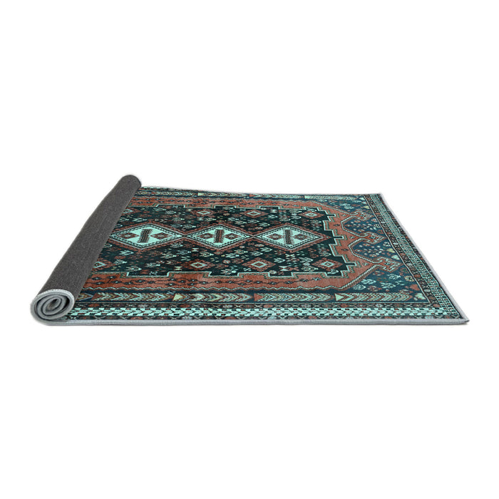 Sideview of Persian Light Blue Traditional Rug, tr741lblu