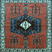 Square Machine Washable Persian Light Blue Traditional Rug, wshtr742lblu