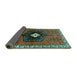 Sideview of Persian Turquoise Traditional Rug, tr742turq