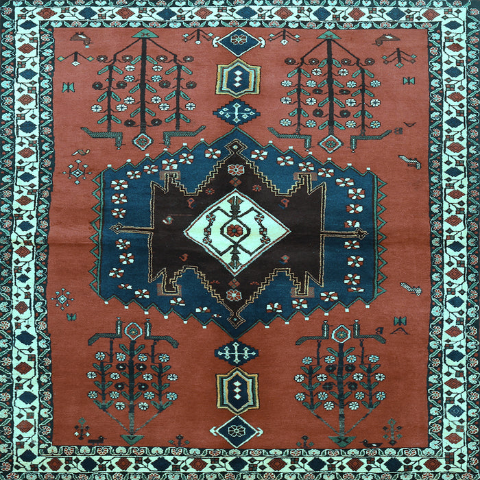 Square Persian Light Blue Traditional Rug, tr742lblu