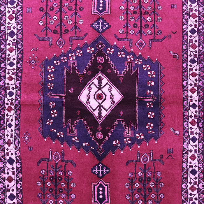 Machine Washable Persian Purple Traditional Area Rugs, wshtr742pur